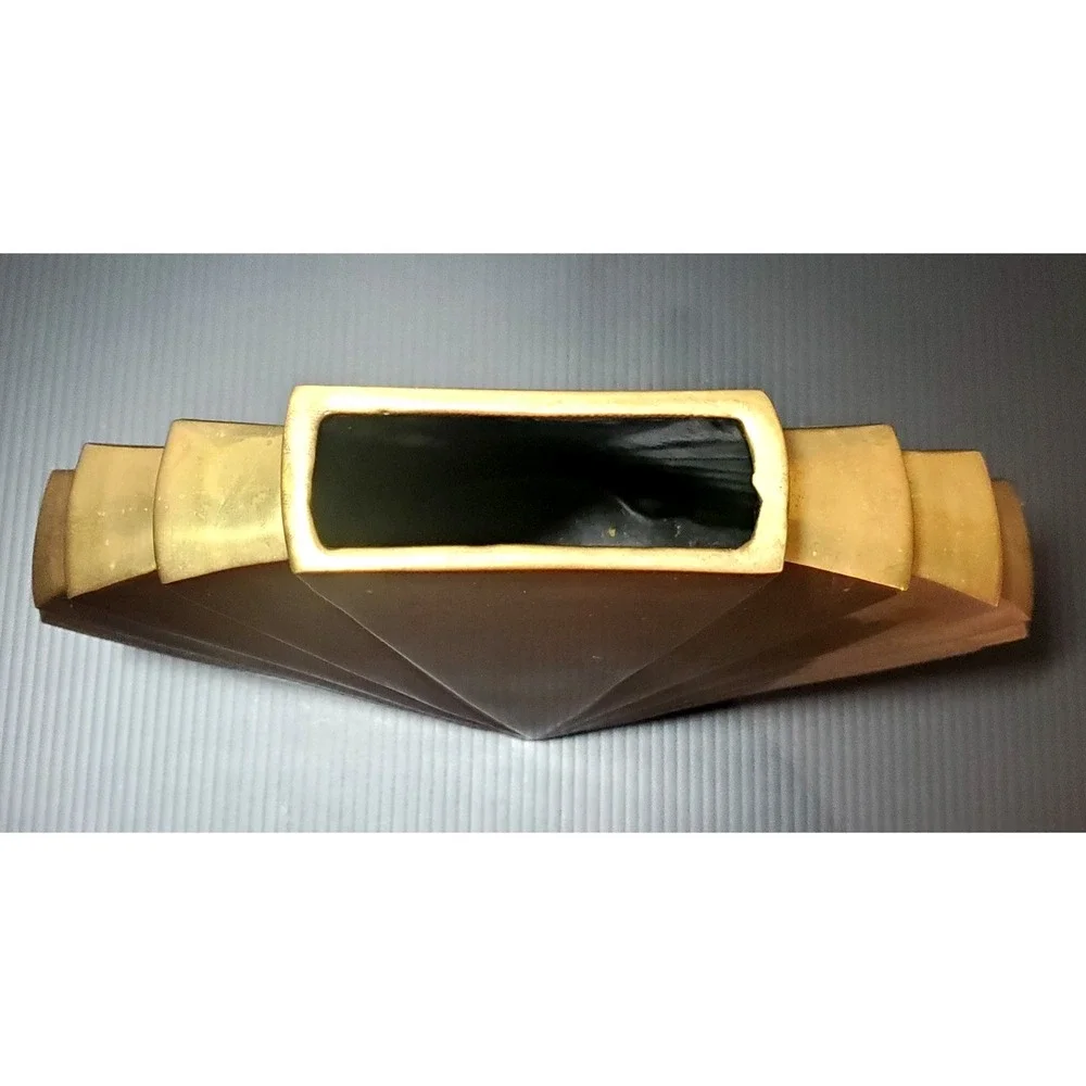 Rosenthal‎ Netter Brass Fan Vase Art Deco MCM 60s 70s 80s Hollywood Regency